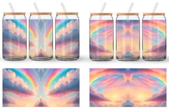 Glass Can Wraps Pastel Rainbow Sky at Sunrise Product Image 5