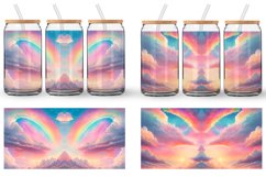 Glass Can Wraps Pastel Rainbow Sky at Sunrise Product Image 2