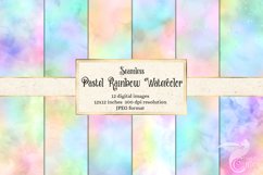 Pastel Rainbow Watercolor Textures Product Image 1