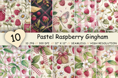 Pastel Raspberry Gingham Digital Paper