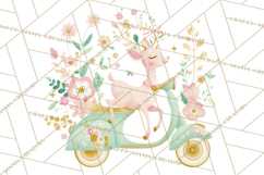Pastel Reindeer PNG, Mid Century Christmas Clipart Product Image 4