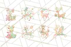 Pastel Reindeer PNG, Mid Century Christmas Clipart Product Image 4