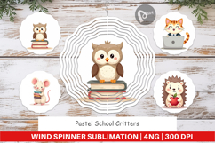 Wind Spinner Pastel School Critters Product Image 1