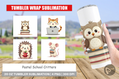 Tumbler Pastel School Critters Product Image 1
