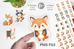 Sticker Pastel School Critters Product Image 1