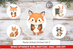 Wind Spinner Pastel School Critters Product Image 1