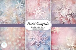 Pastel Snowflake Background Digital Paper Product Image 1