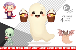 Pastel Spook Parade Clipart Product Image 1