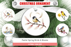 Pastel Spring Birds &amp; Blooms Ornament Product Image 1