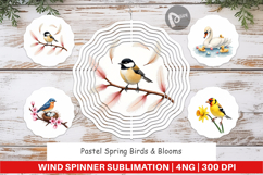 Pastel Spring Birds Wind Spinner Product Image 1
