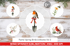 Pastel Spring Birds Wind Spinner Product Image 1