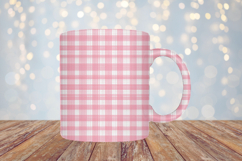 Pastel Strawberry Pink Gingham Digital Paper Pack Product Image 2