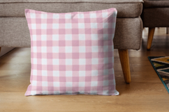 Pastel Strawberry Pink Gingham Digital Paper Pack Product Image 3