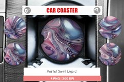 Car Coaster Pastel Swirl Liquid Product Image 1