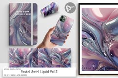 Digital Paper Pastel Swirl Liquid Product Image 1