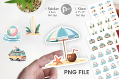 Pastel Tropical Summer Sticker Product Image 1