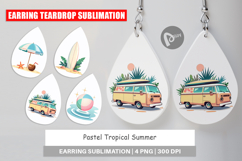 Earring Pastel Tropical Summer Product Image 1
