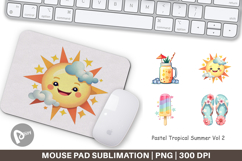 Mouse Pad Pastel Tropical Summer Product Image 1