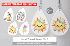 Earring Pastel Tropical Summer Product Image 1