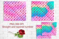 Pastel Valentines day love tumbler sublimation design wrap Product Image 2