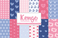 Pastel Valentine digital papers in pink and blue