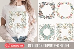 Pastel Vintage Frame Clipart Product Image 1