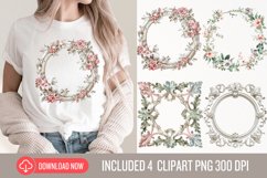 Pastel Vintage Frame Clipart Product Image 1