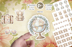 Pastel Vintage Travel Gear Sticker Product Image 1