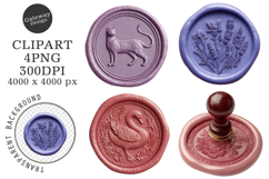 Pastel Wax Seal Clipart Product Image 1