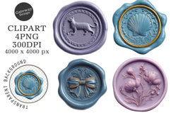 Pastel Wax Seal Clipart Product Image 1