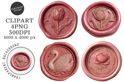 Pastel Wax Seal Clipart Product Image 1