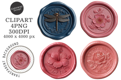Pastel Wax Seal Clipart Product Image 1