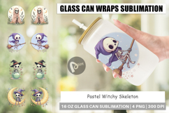 Glass Can Pastel Witch Skeleton Product Image 1