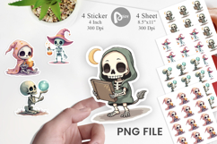 Pastel Witch Skeleton Sticker Product Image 1