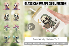 Glass Can Pastel Witch Skeleton Product Image 1