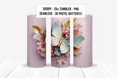 3D Pastel Butterfly Floral Wraps, Seamless Tumbler Wrap Set Product Image 9