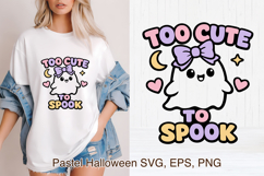 Pastel Halloween Ghost SVG Design | Halloween SVG Product Image 1