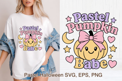 Pastel Halloween Pumpkin SVG Design | Halloween SVG Product Image 1