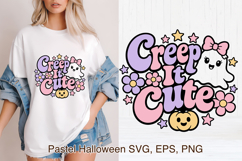 Pastel Halloween Ghost SVG Design | Halloween SVG Product Image 1