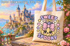 Pastel Halloween Pumpkin SVG Design | Halloween SVG Product Image 1