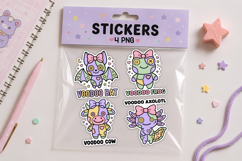 Cute Pastel Halloween Stickers PNG Design Product Image 1