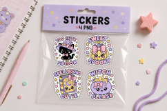 Pastel Cute Halloween Stickers Printable Design Product Image 1
