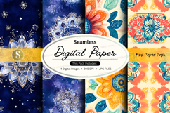 Seamless digital paper pack - floral patterns Product Image 1