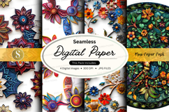 Seamless digital paper - floral pattern pack Product Image 1