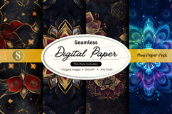 Seamless mandala digital paper pack Product Image 1