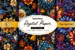 Seamless floral digital paper mockup Product Image 1