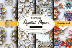 Seamless digital paper - floral pattern pack Product Image 1