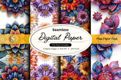 Seamless digital paper with floral patterns Product Image 1