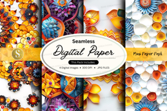 Seamless digital paper - floral pattern pack Product Image 1