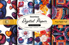 Seamless digital paper - floral pattern pack Product Image 1